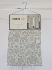 Morris Co Lodden Window Curtains Set 2 Panels 37x96 Floral Sage Green