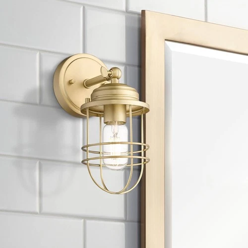 Golden Lighting Seaport 10 3/4" Brushed Champagne Bronze Wall Sconce - Picture 1 of 5