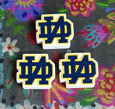 3 Pce Fighting Irish INDIANA College University Focal Beads DIY Jewelry Pens NEW