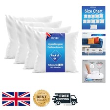 Weiße Dekokisseneinlagen 4er Set - 45x45cm Hypoallergene Plüschkissen