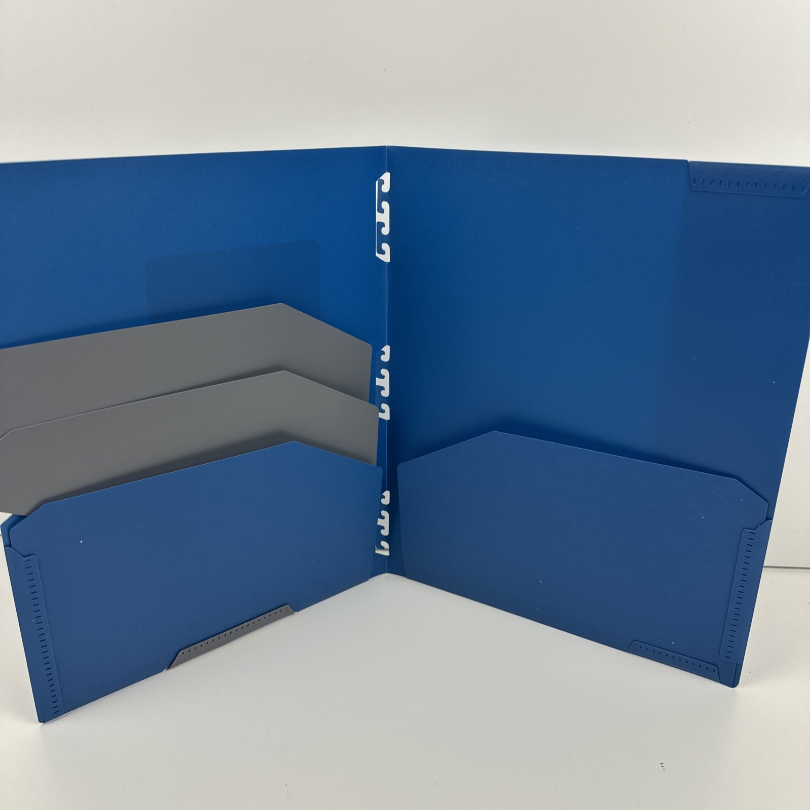 Mead Five Star Blue Plastic Notebook Organizer Folder Tabbed Pockets Lot of 2