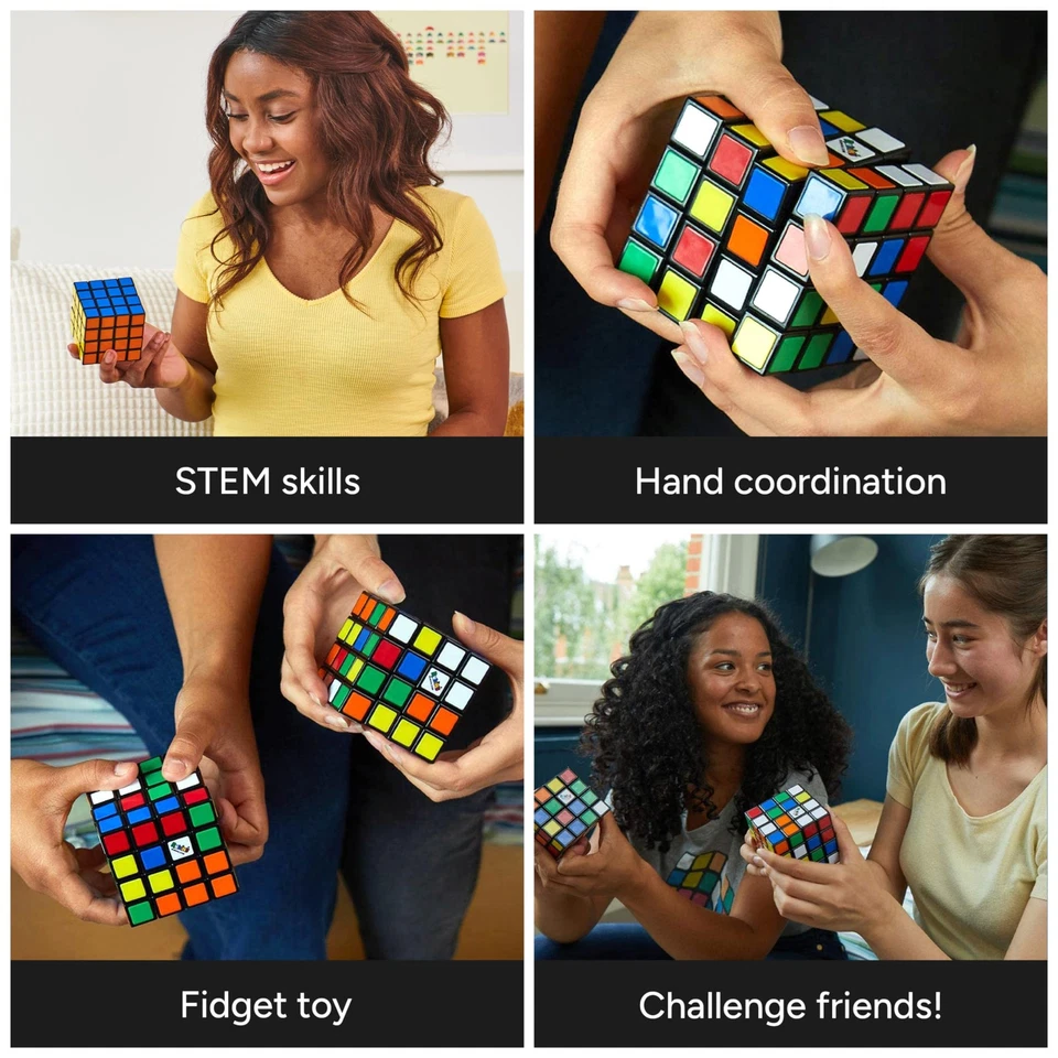 Rubik’s Master, Cubo 4x4 Clásico Coincidencia de Colores Resolución de Problemas Rompecabezas Foto 4 de 4