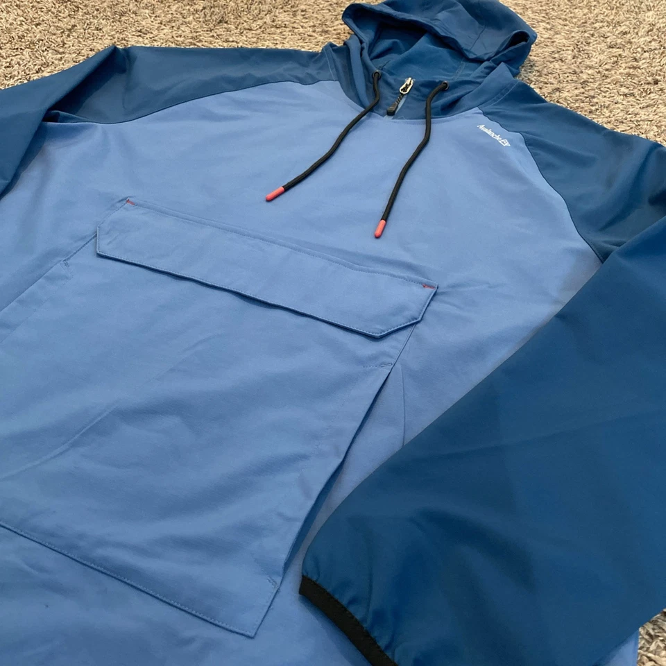 Chaqueta Anorak Avalanche Ripstop 1/4 Cremallera Resistente al Agua Para Hombre (L) Dk./Lt. Azul Foto 2 de 4