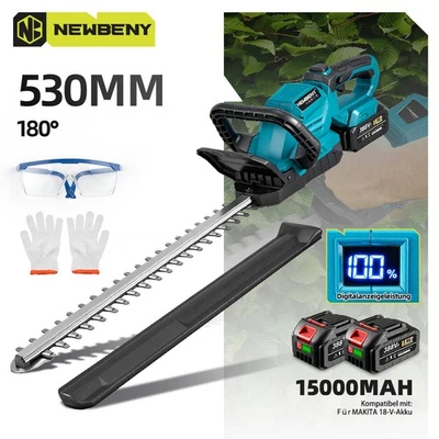 NEWBENY Für Makita 18V Akku-Heckenschere Heckenschneider 53cm mit 0/2 Akkus & Ladegerät