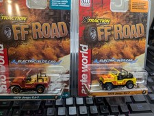 Auto World Xtraction 1979 Jeep CJ-7 - COMBO - HO Slot Car New on Card