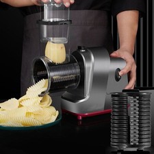MAX 1200W Electric Cheese Grater Salad Maker With 5 Different Shapes of Blades A