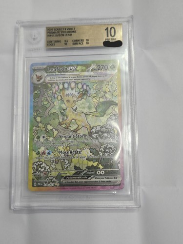 Leafeon ex 144/131 SIR Full Art Prismatic Evolutions 2025 English BGS 10 Pop 10
