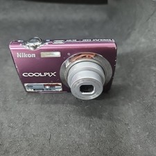 Nikon COOLPIX S220 10.0MP Digital Camera - Plum Tested - No Charger 2