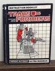 Ultra Magnus Figure Instruction Manual Booklet 1986 G1 Transformers Vintage