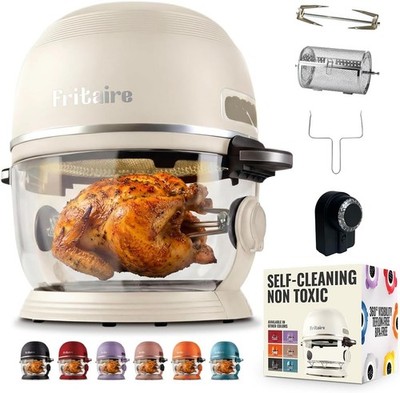 Non Toxic Air Fryer  Pro | 9-in-1 Glass Air Fryer | Self-Cleaning | 5 Quart | Ro