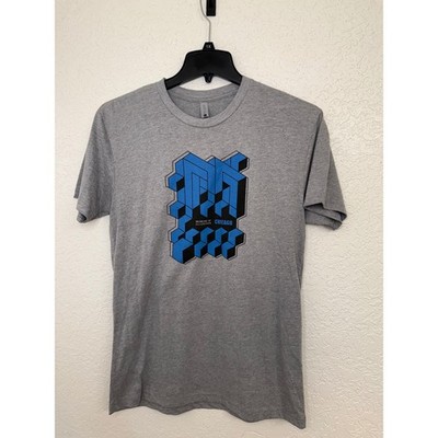 Next Level Apparel Mens M TShirt Museum of Illusions Chicago Graphic Tee Gray