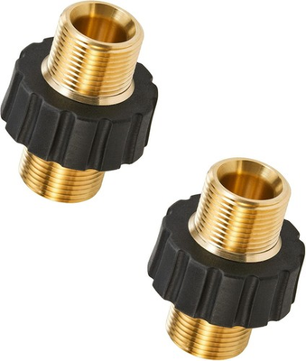 #ad Pressure Washer Adapter Set M22 14mm Male Fitting to 14mm Gold Black $21.31