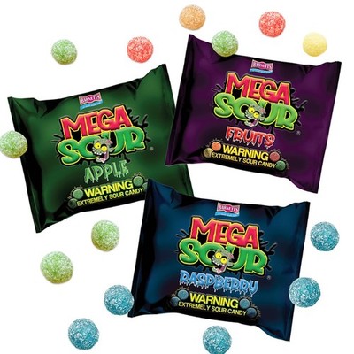 Barnetts Mega Sour Candy - 3 Pack Bundle - Raspberry | Fruits | Apple - Trendy S