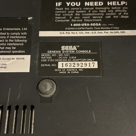Sega Genesis Model 2, Console System Tested & Working
