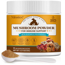 Mushroom Supplement Powder for Dogs  Cats, Turkey Tail Mushroom for Pets, Lipom