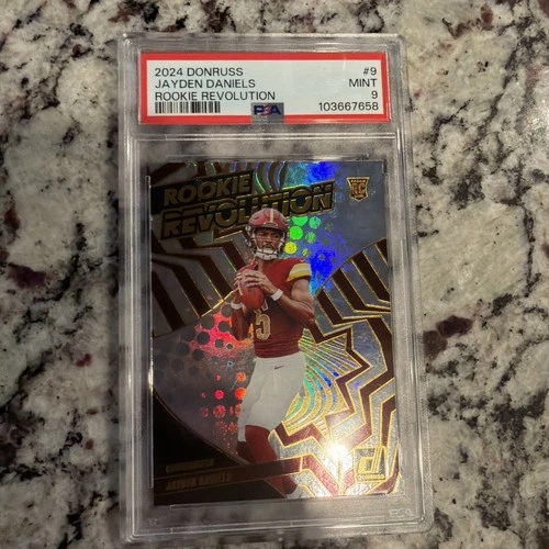 2024 Panini Donruss #9 JAYDEN DANIELS Rookie Revolution RC MINT PSA 9