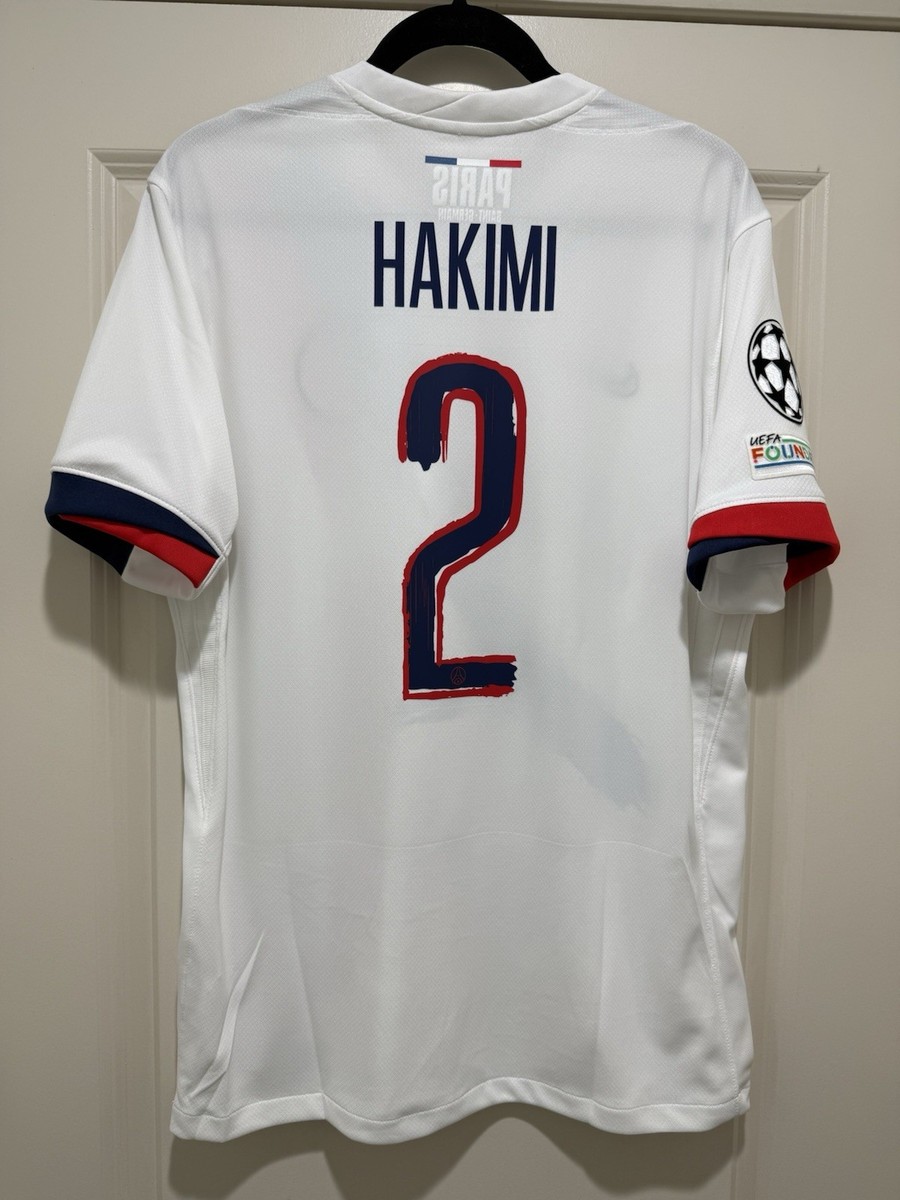 Hakimi #2 Mens LARGE Nike Paris Saint-Germain Away STADIUM Jersey