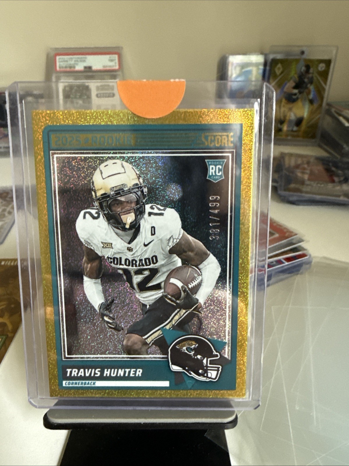 2025 Score - Rookies Travis Hunter #20 Gold Dots /499 (RC)