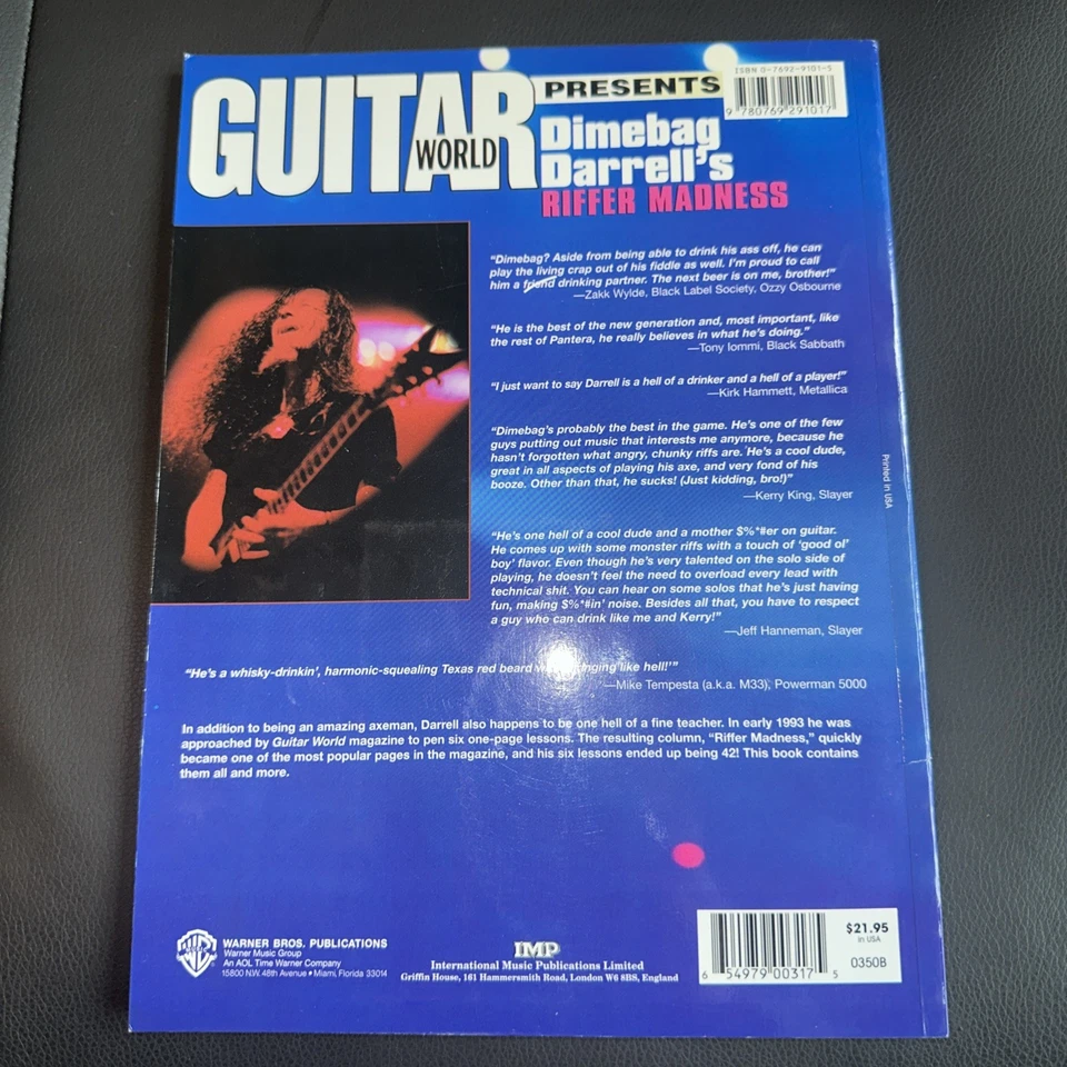 Guitar World Pantera Dimebag Darrell's Riffer Madness: Book & Audio CD - Image 2 of 4