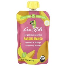 Organic Puree, 6 Months, Banana Mango, 4 oz 113 g