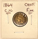 1864 CN  Indian Cent Fine Condition !!