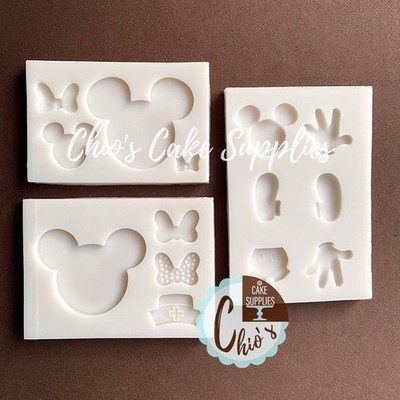 Bows, hand, head, shoes, Silicone Molds, 3 designs