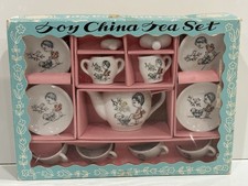 Vtg Toy China Tea Set In Org Box 13 Piece No. 9804 Japan Complete Children  s