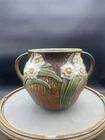 Vintage Roseville Pottery Jonquil Handled Jardiniere Vase Circa 1931 VG