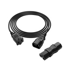 IEC 320 C14 Male to Nema 1-15R Female Splitter Adapter Cable with C13 2.2M