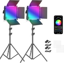 NEEWER 2 Pack 660 PRO RGB LED Video Light App Control