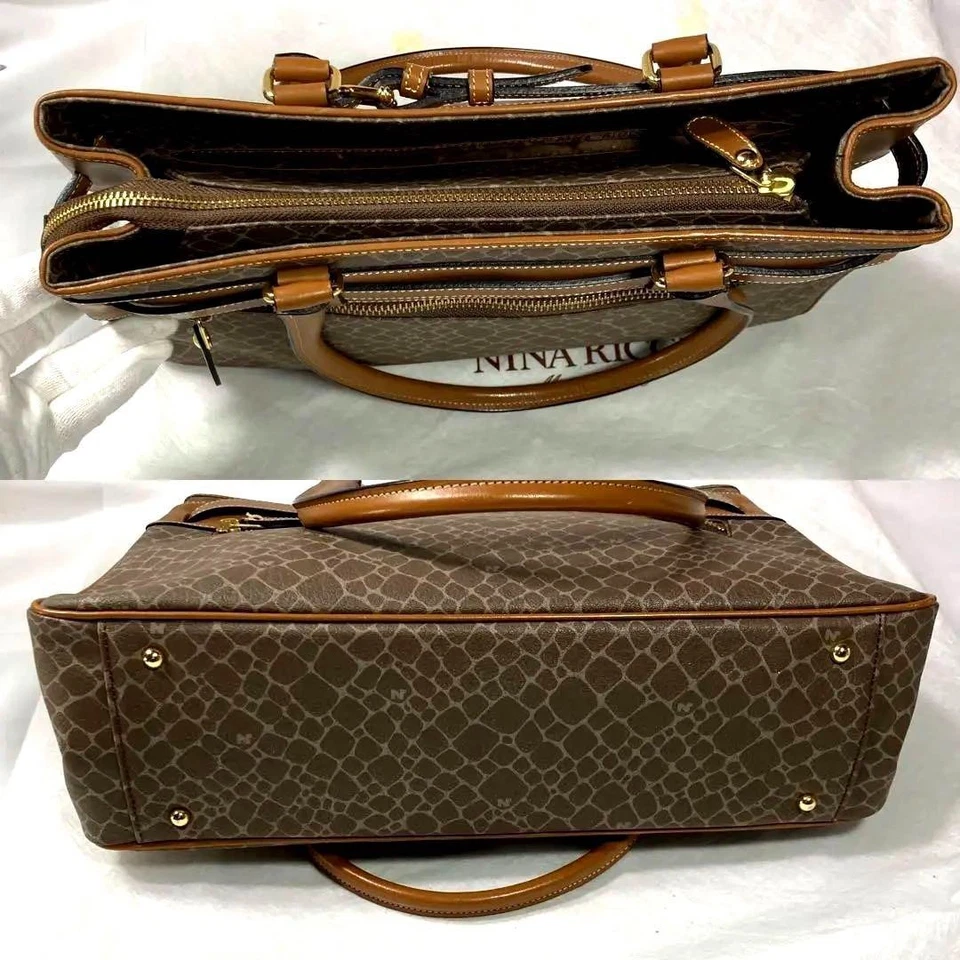 Сумочка NINA RICCI размер H 23 W 34 D 9 см кожа 0510-12 с сумкой для хранения б/у - Изображение 4 из 4