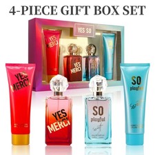 4-Piece Set, Women's Eau De Parfuma Spray Body Lotion Gift Box, Long Lasting Fra