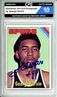 Authentic On-Card Autograph Signed by George Gervin CPG Auto Grade 10