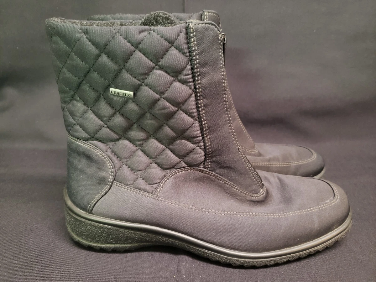 Ara Women s Sz 6.5 Black Gore Tex Above Ankle Lined Winter Boots