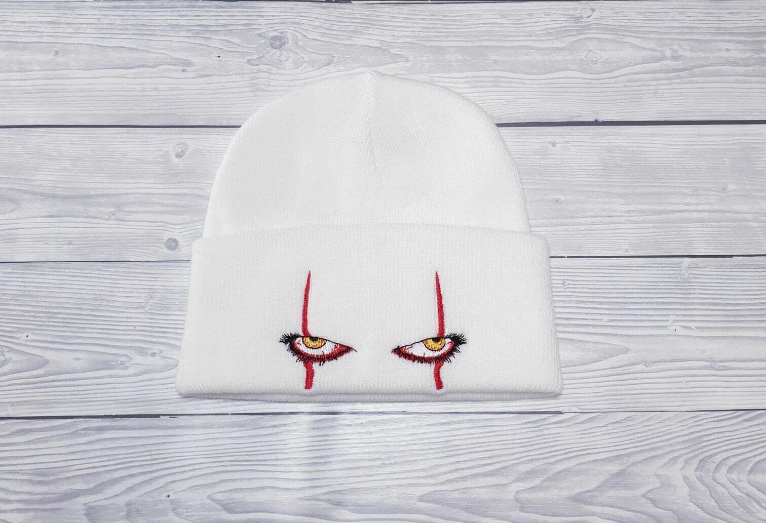 Cool Pennywise clown scary eyes beanie hat from "It". Original an fancy design
