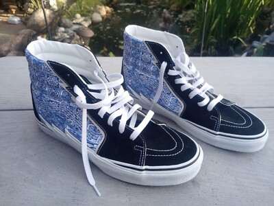  VANS OFF THE WALL SK8-HI BOLT LIQUIFY BLUE BLACK MEN S SIZE 11 721454