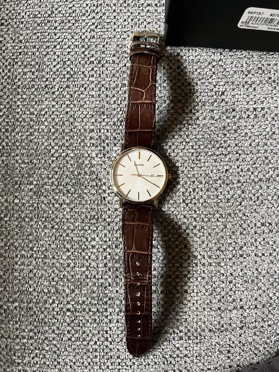 Bulova Classic Brown Men s Watch 98H51 42429422469 eBay