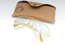1960's 58 14 VINTAGE B L RAY-BAN SELF DARKENING PHOTOCHROMIC AVIATOR SUNGLASSES
