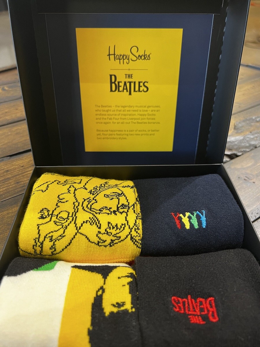 BEATLES X HAPPY SOCKS NIB BOX SET 4 PAIRS MSRP $72.00 | eBay
