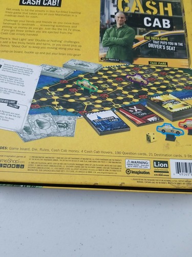Imagination Cash Cab Trivia Board Game, Ben Bailey Taxi - New York City Used - Picture 3 of 8