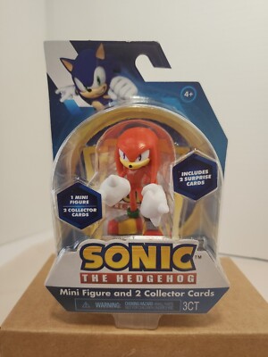 Sonic The Hedgehog Knuckles the Echidna Mini 2.5'' Figure & 2 Collector Cards New