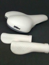 Strida Folding Bike White Gel Saddle + White Grip Best fit Your Strida Bike