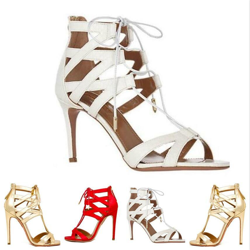 Sexy Damenschuhe Open Toe Sandalen High Heels Zipper Schnürsenkel Stiletto Hohl Sexy Damenschuhe Open Toe Sandalen High Heels Zipper Schnürsenkel Stiletto Hohl