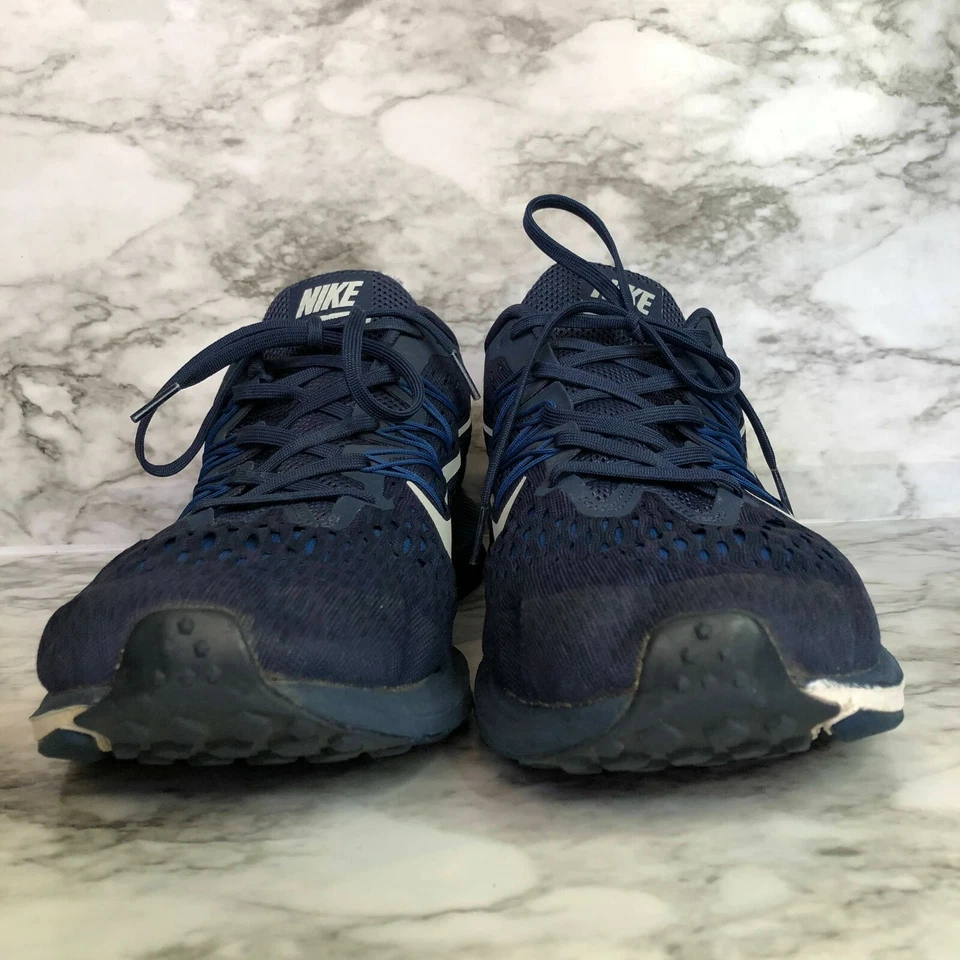 Tênis de corrida Nike Zoom Winflo 5 masculino AV8011-401 azul branco EUA tamanho 11.5 (4E) - Imagem 4 de 4