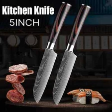 5 inch Santoku Knife Japanese Stainless Steel Chef's Knife Meat Cleave Chopping
