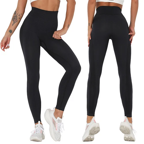Damen Honeycomb Leggings Hintern Heben Hohe Taille Push Up Boom Booty Sport Gym - Bild 41 von 44