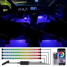 For Toyota Camry 72 LED Car Interior Atmosphere Strips RGB Lights Floor Decor