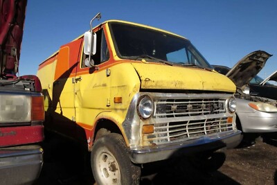 1974 Ford Econoline Custom Van junkyard  | POSTER | 24X36 Inch | Vintage classic