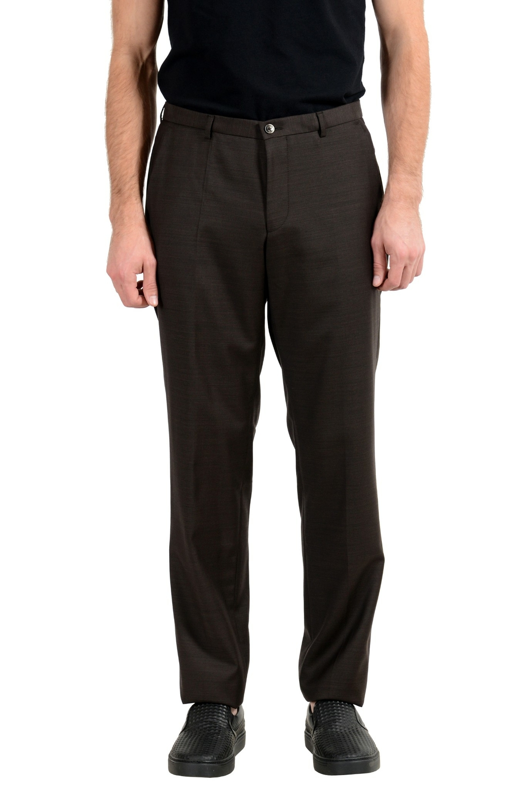 Мужские брюки Hugo Boss C-Jeys1C-Shaft1 из 100 шерсти коричневого цвета размер US 32-48 15590₽