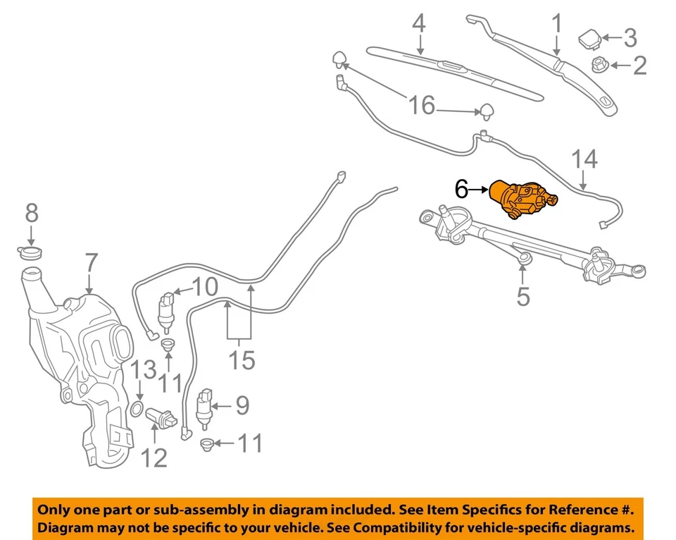 Used Windshield Wiper Motor fits: 2020 Chevrolet Traverse Grade B - Image 3 of 4